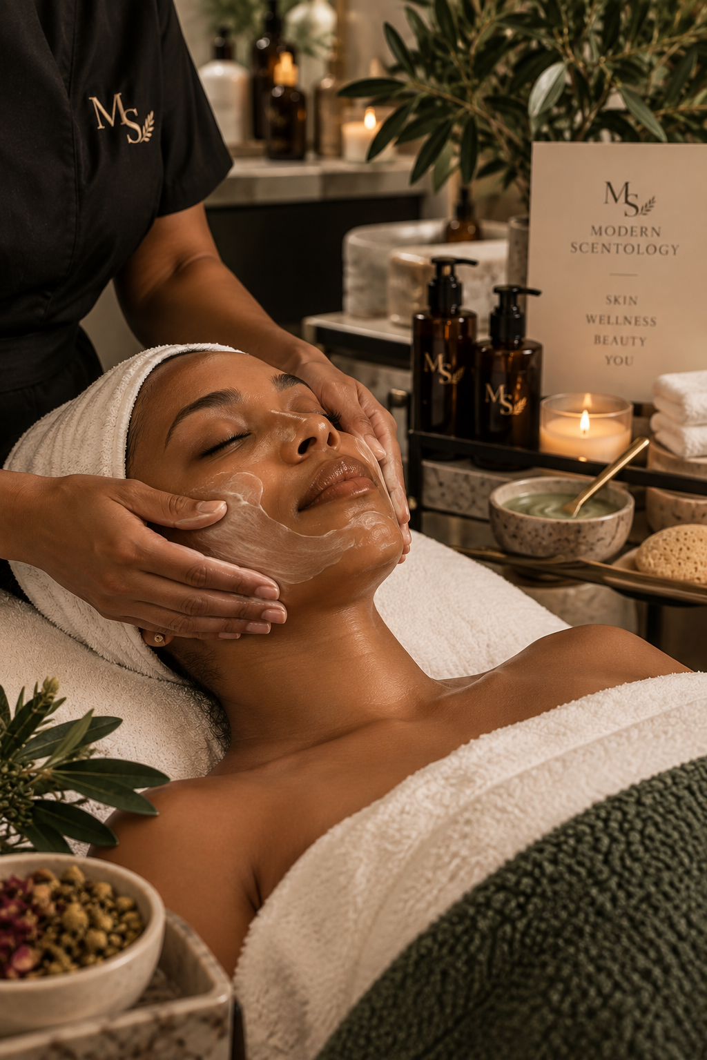 Signature Botanical Facial with personalized botanical skincare treatment at Modern ScentOlogy