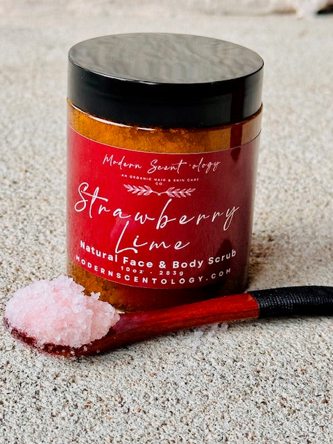 STRAWBERRY · LIME Natural Face & Body Scrub