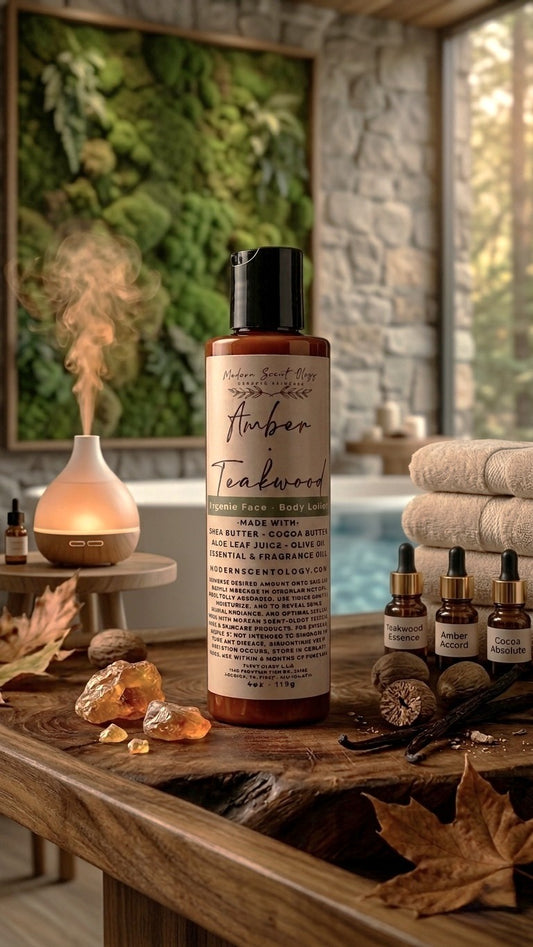 AMBER & TEAKWOOD Hydrating Face & Body Lotion