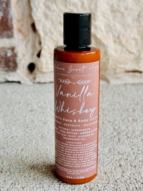 VANILLA · WHISKEY Organic Face & Body Lotion